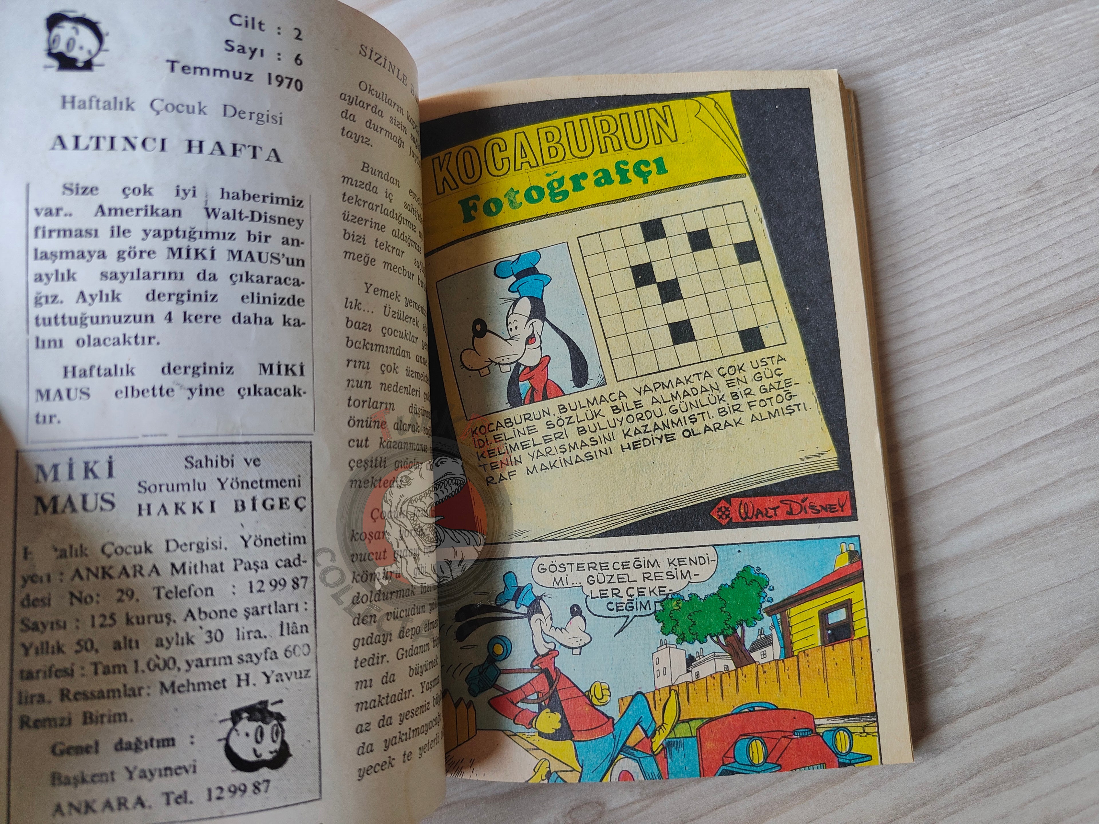 Mickey Mouse Mag Volume #2 1970 Turkish Comic Turkey Walt Disney Donald Duck