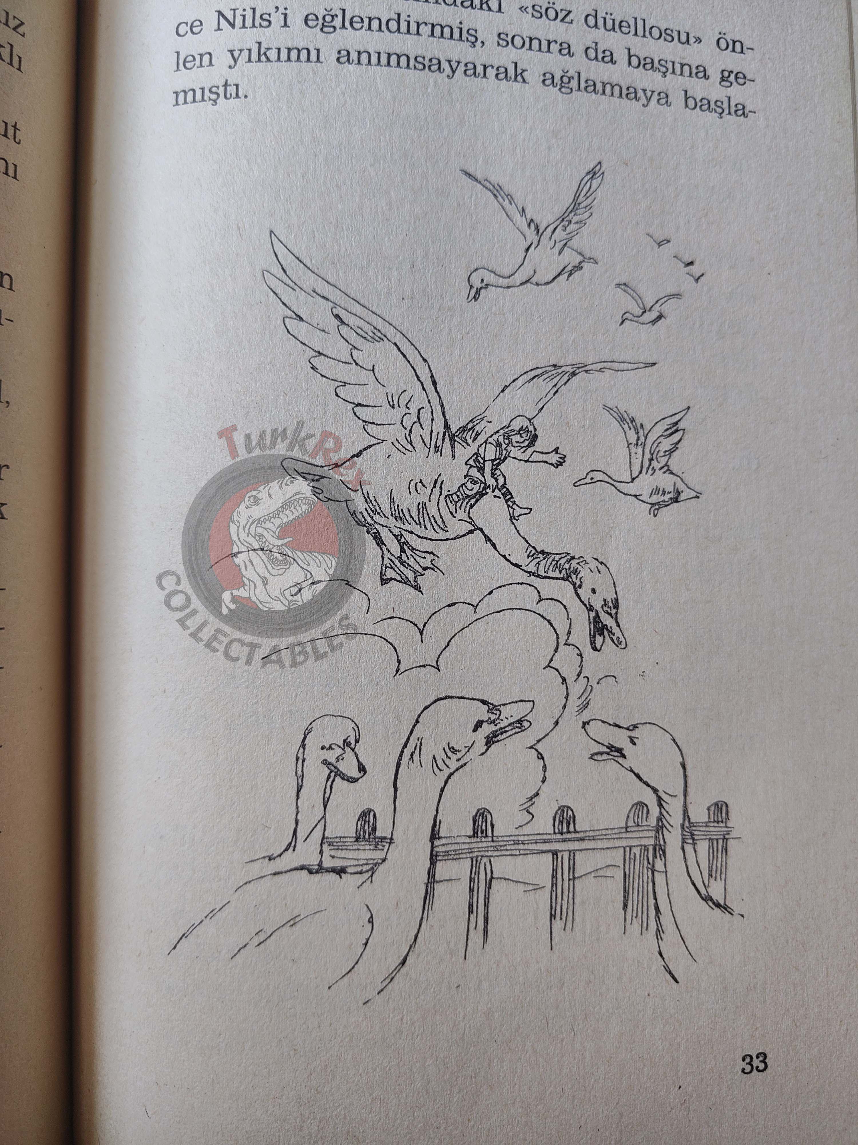 Selma Lagerlöf – The Wonderful Adventures Of Nils 90s Illustrated Turkish Book Turkey