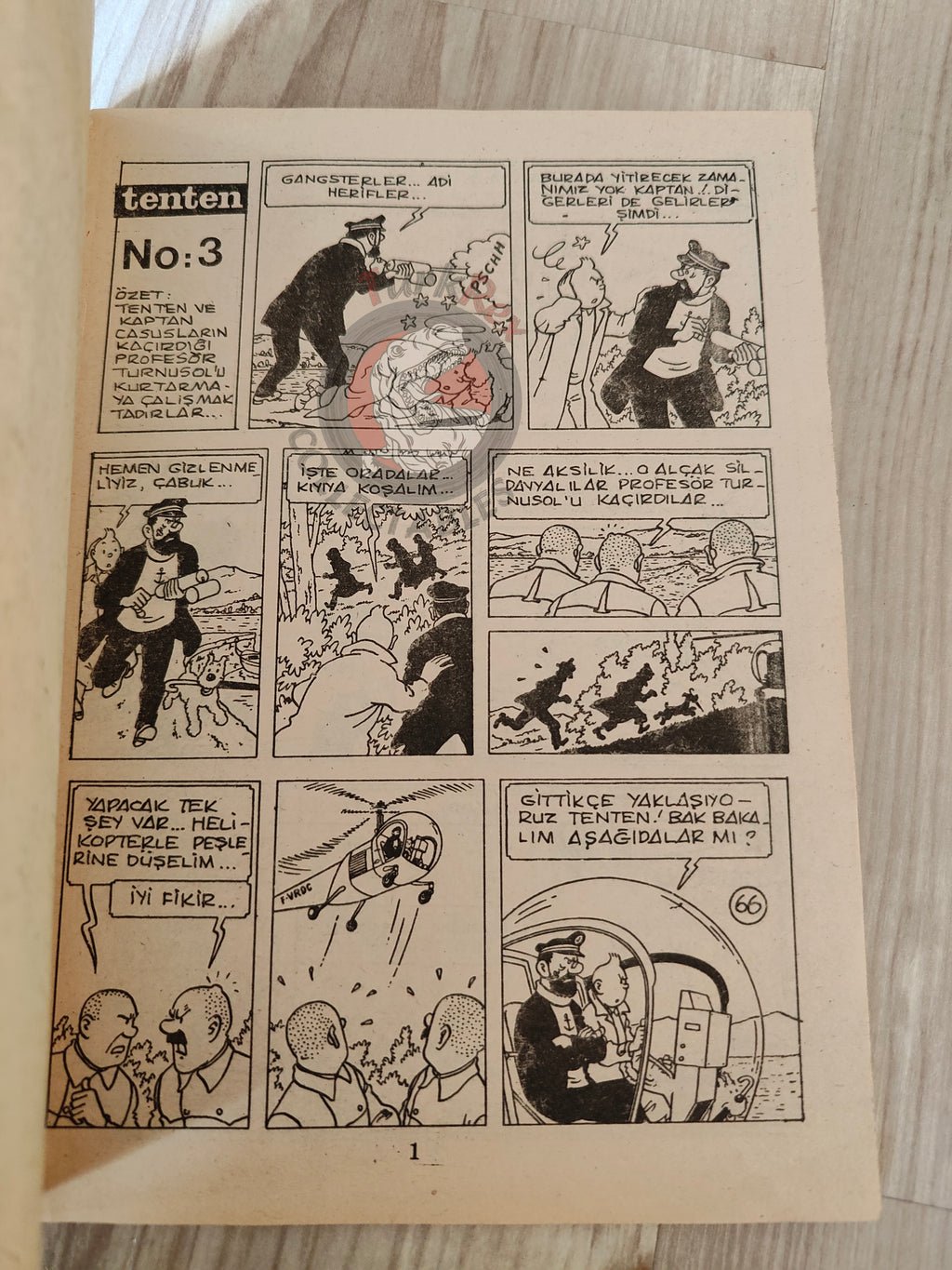 Tintin – The Calculus Affair & The Shooting Star 1980s Turkish Edition Comic Turkey