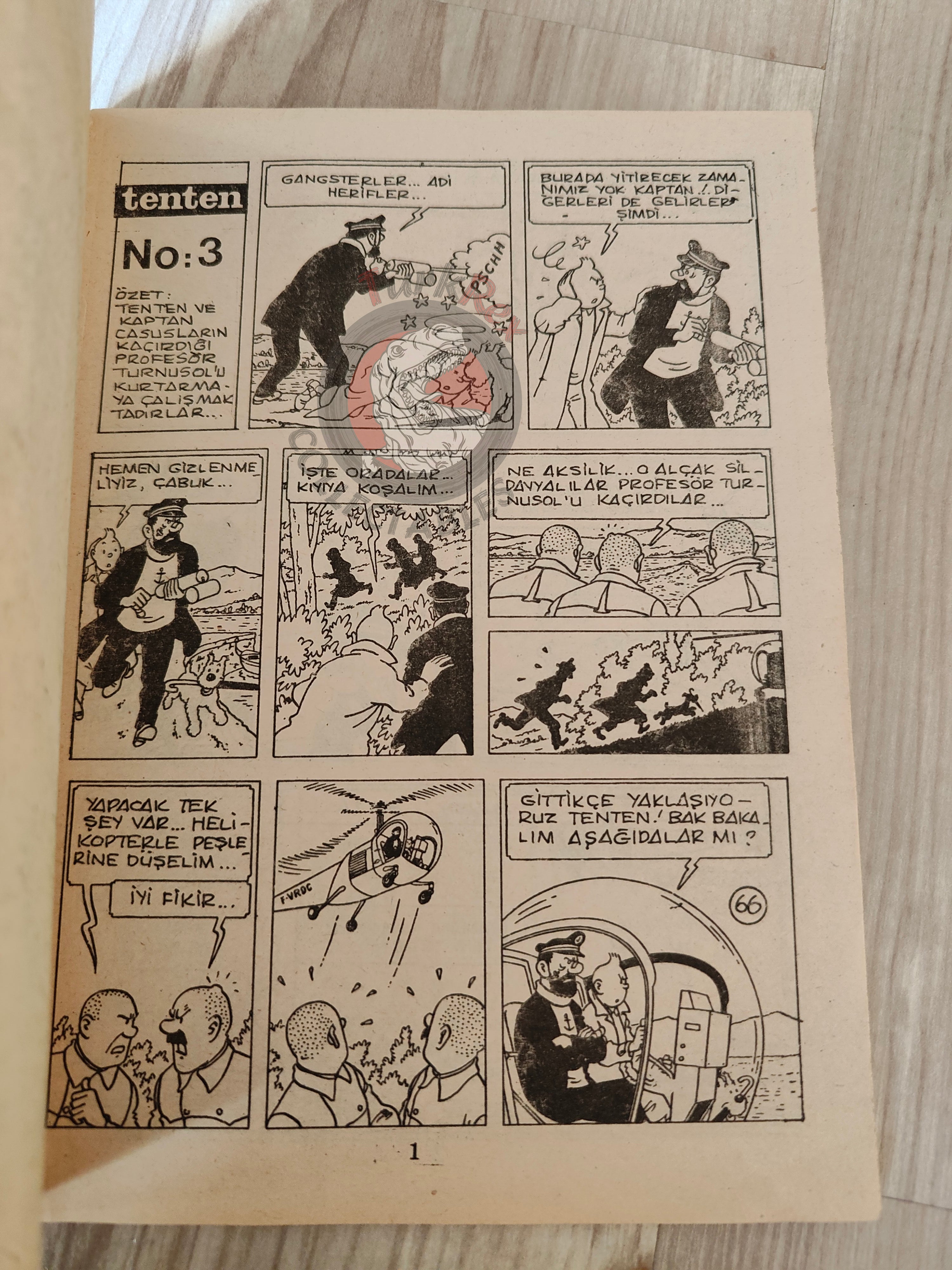 Tintin – The Calculus Affair & The Shooting Star 1980s Turkish Edition Comic Turkey