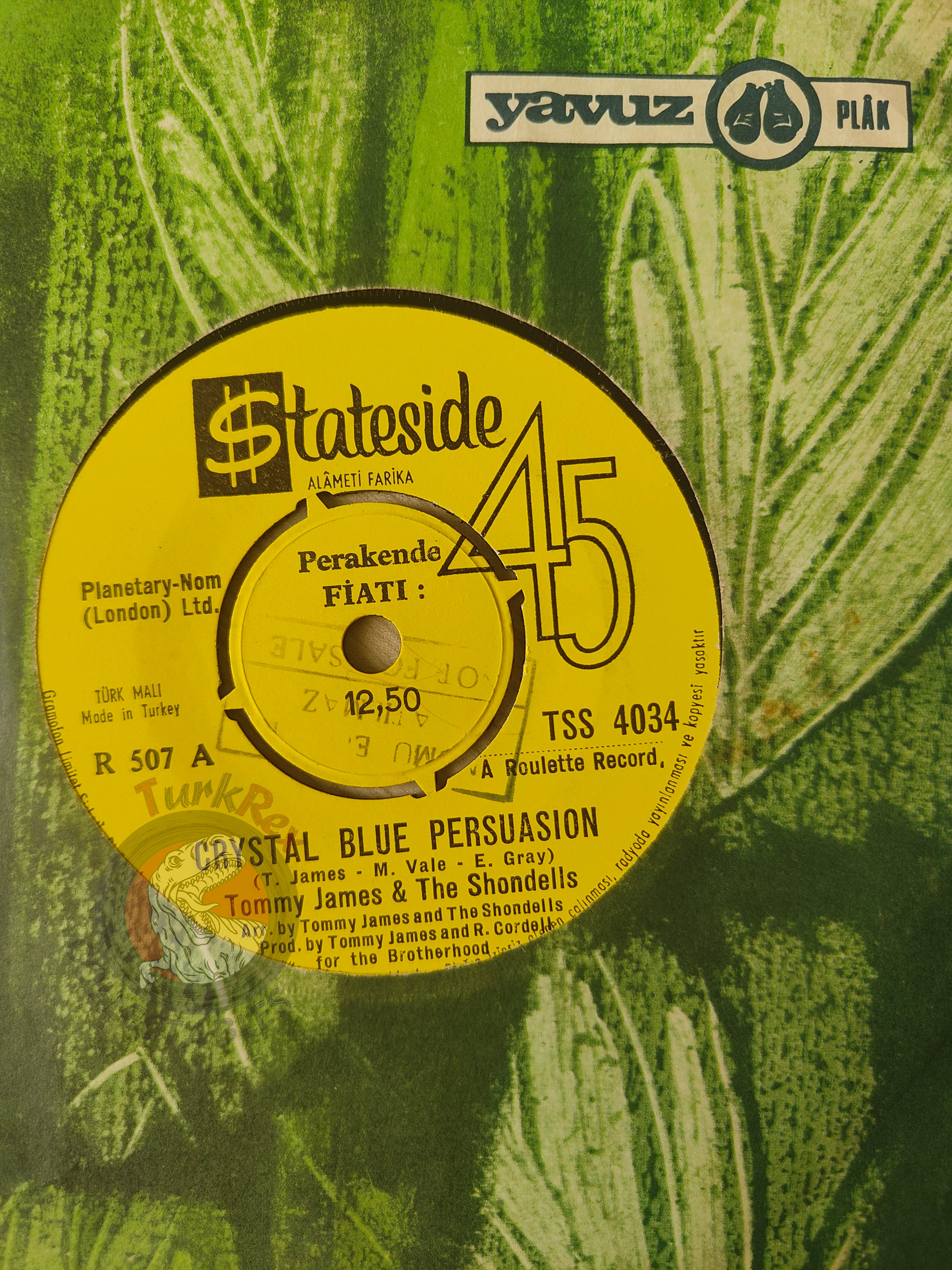 Tommy James And The Shondells – Crystal Blue Persuasion 7" Promo Turkish Pressing Vinyl Turkey Edition