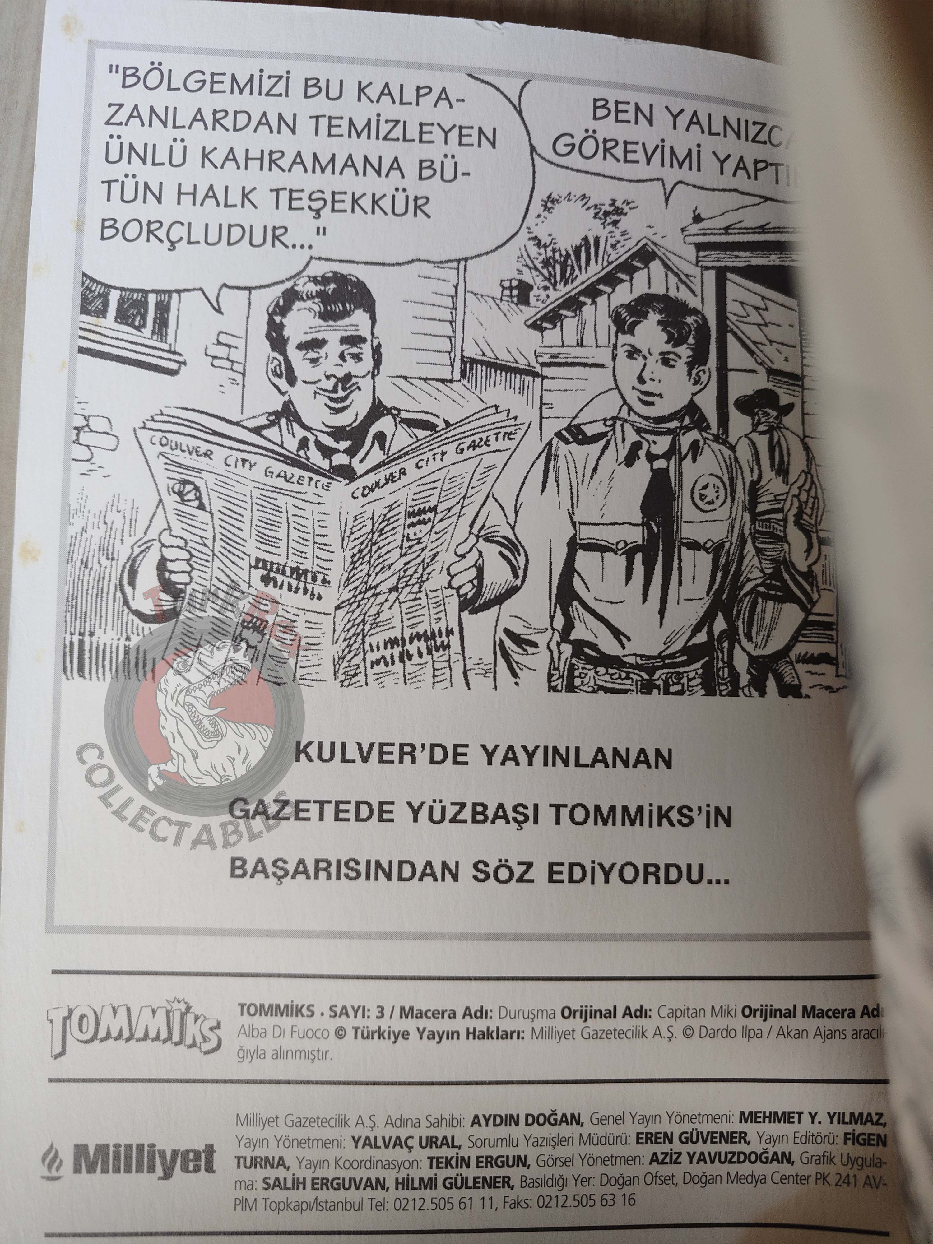 Capitan Miki #3 Alba di Fuoco Turkish Comic Turkey EsseGesse