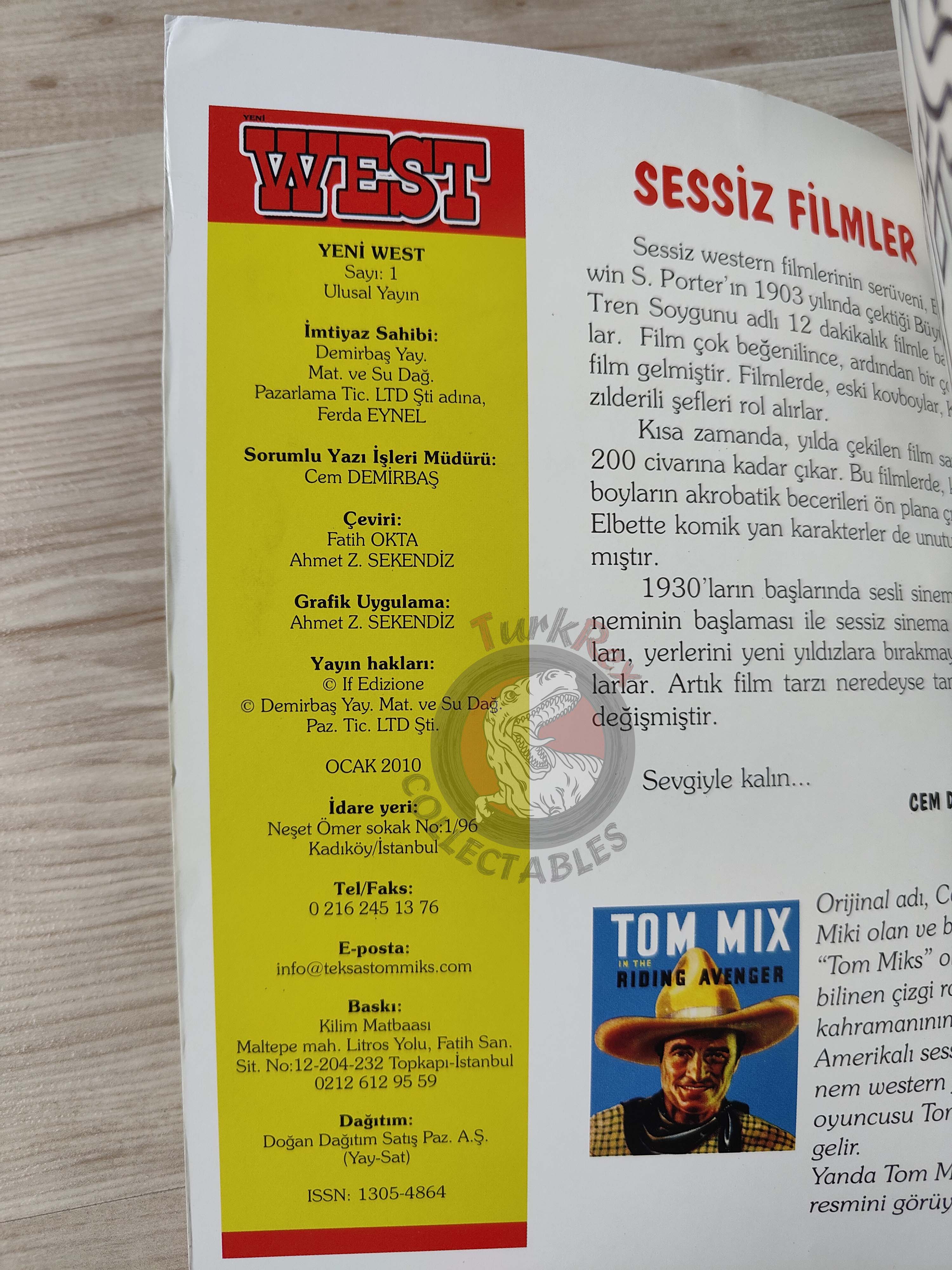 Storia del West Vol #1 Verso l’ignoto Turkish Comic Turkey #1 #2 #3 #4