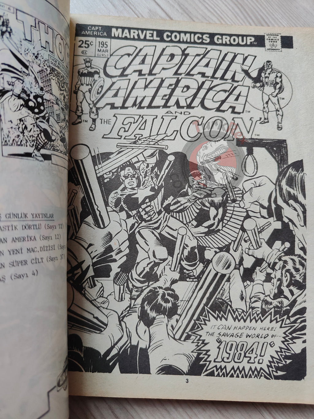 Captain America – Issue #11 1988 Turkish Comic Turkey #195 #196 #197 #198