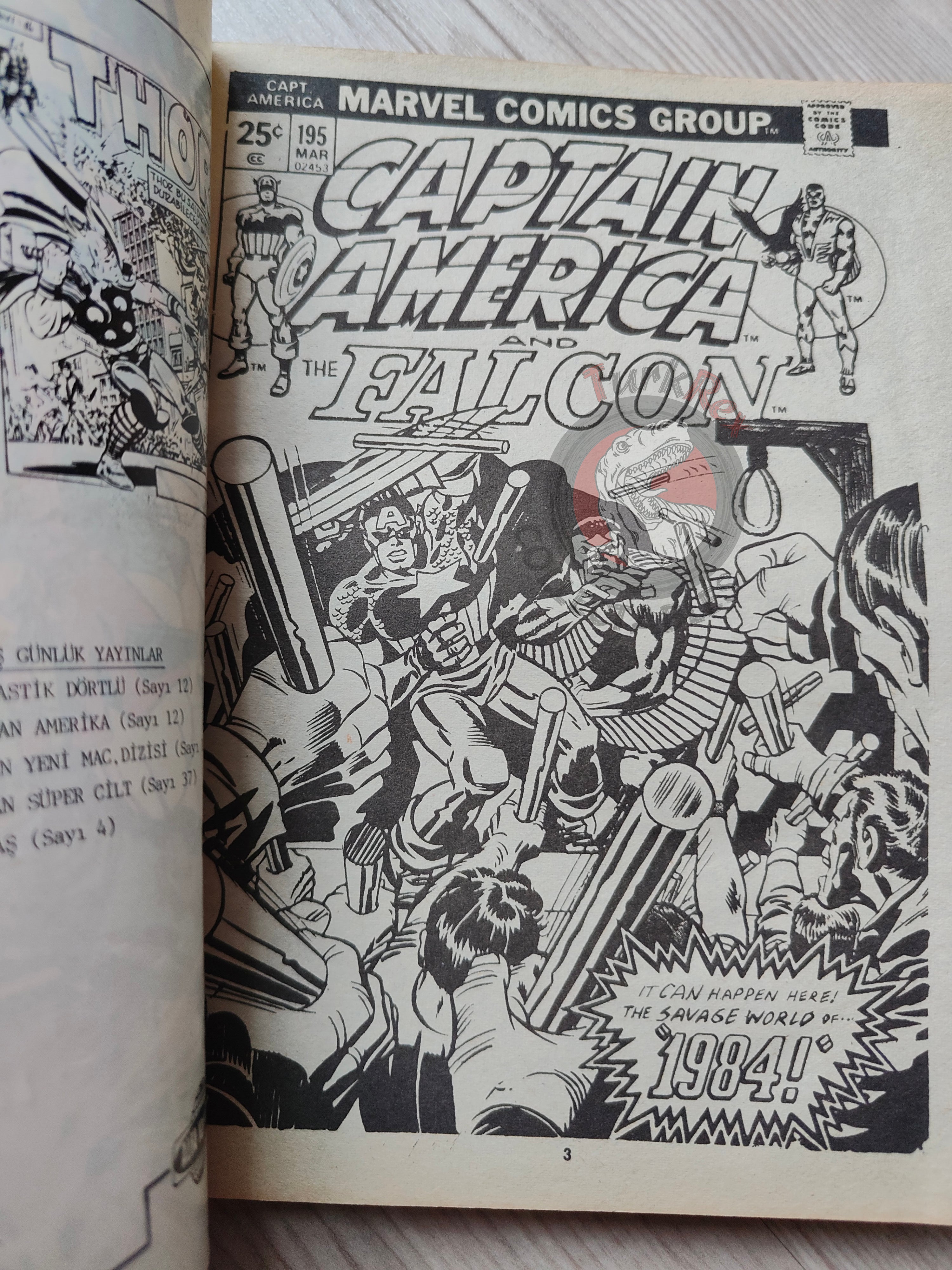 Captain America – Issue #11 1988 Turkish Comic Turkey #195 #196 #197 #198