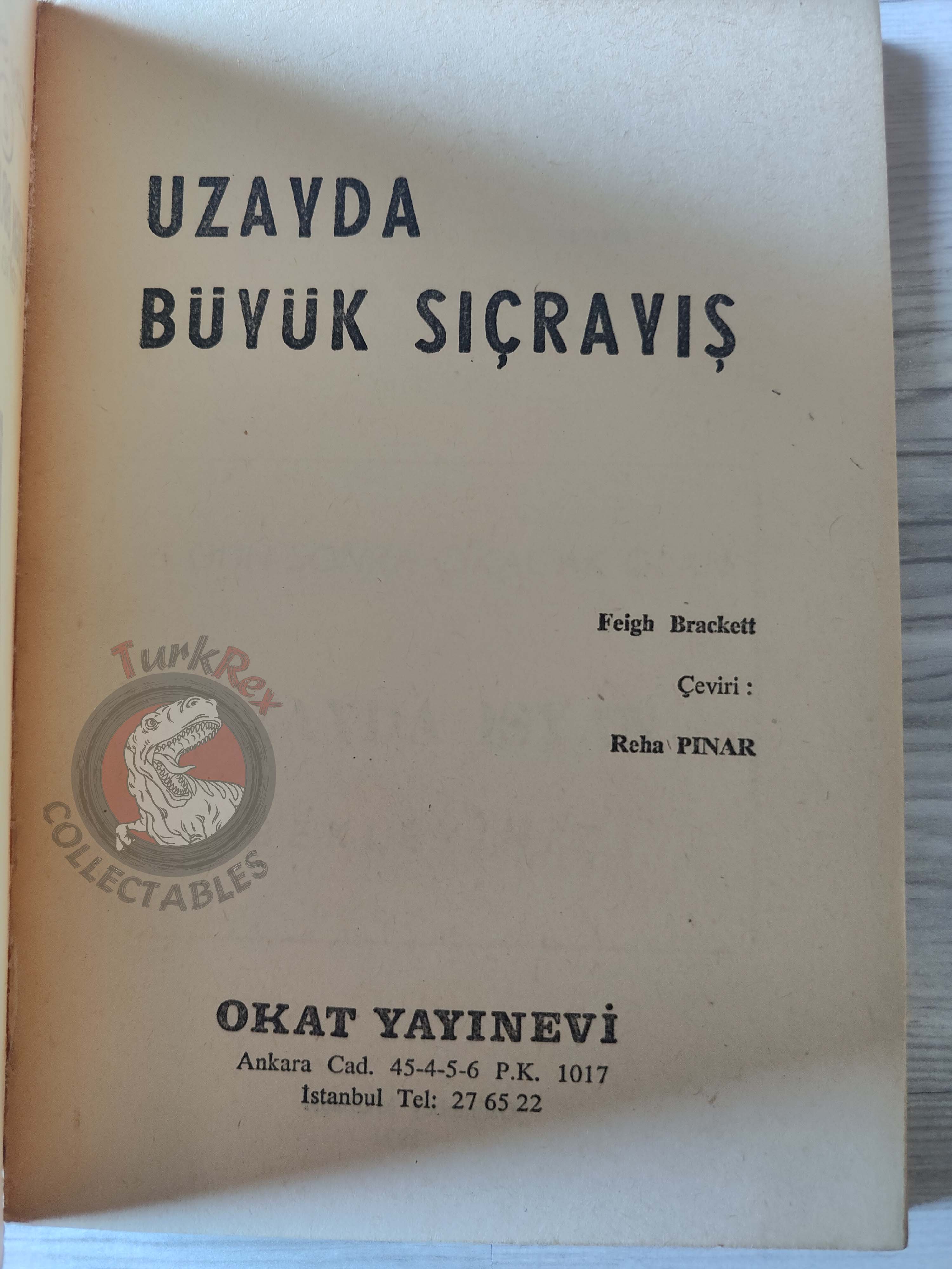 Leigh Brackett – The Big Jump 1971 1st Turkish Book Turkey
