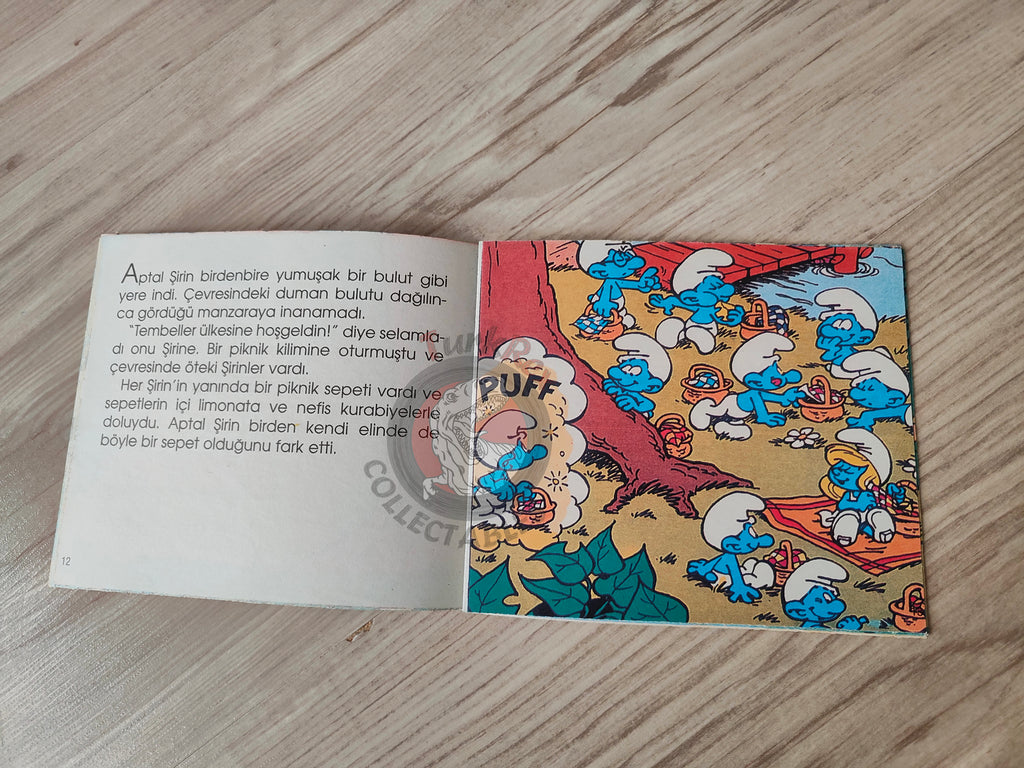 The Smurfs - Ein Schlumpf im Schlaraffenland 1997 Turkish Book Turkey Die Schlümpfe Minibuch