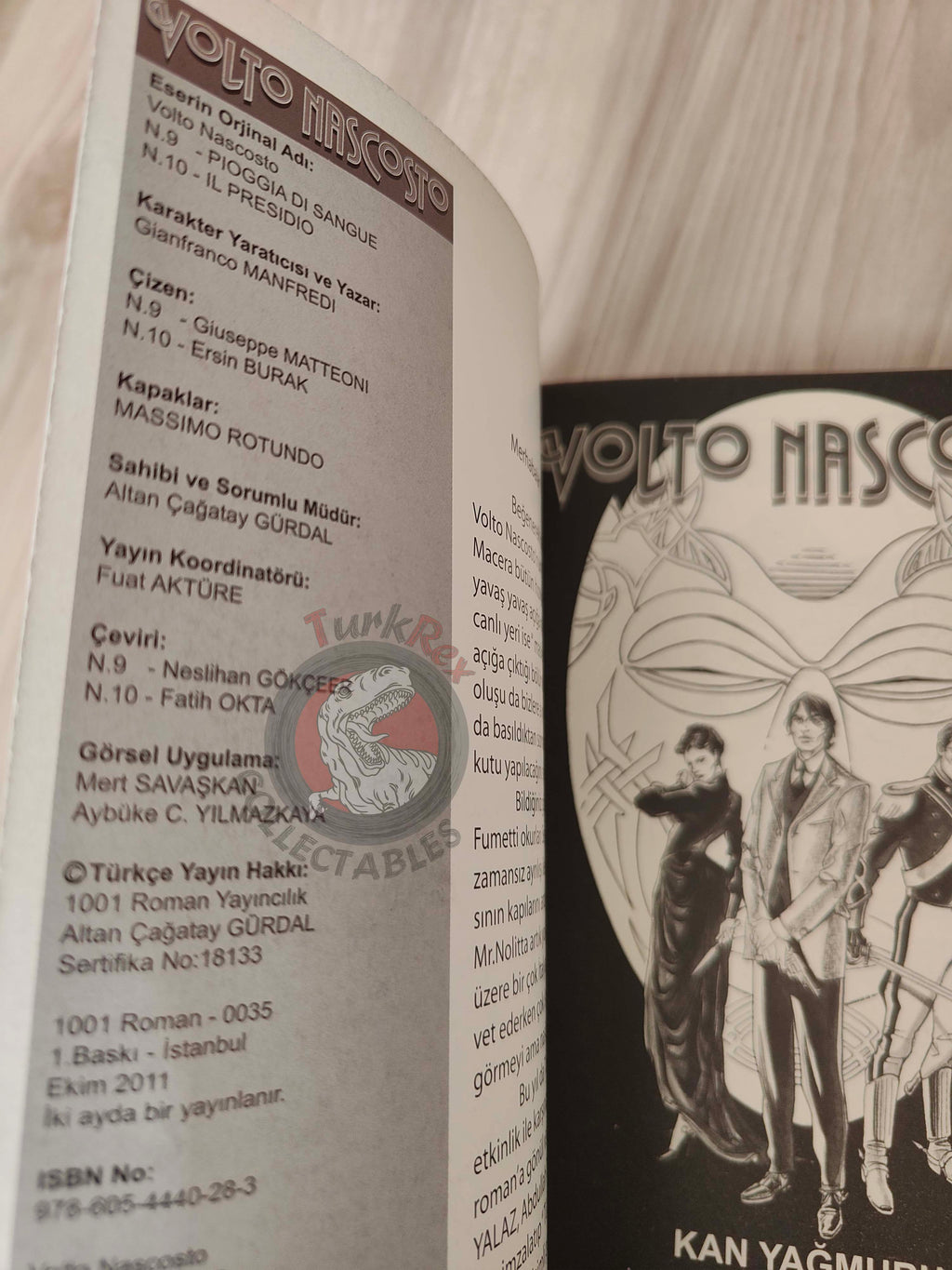 Volto Nascosto Vol #5 Pioggia di sangue Turkish Signed Comic Turkey Bonelli #9 #10