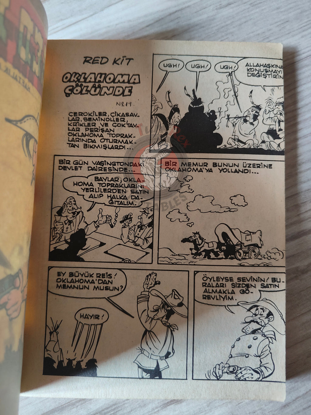 Lucky Luke #7 Ruée Sur l’Oklahoma 1972 Turkish Comic Turkey Le Vieux Nick