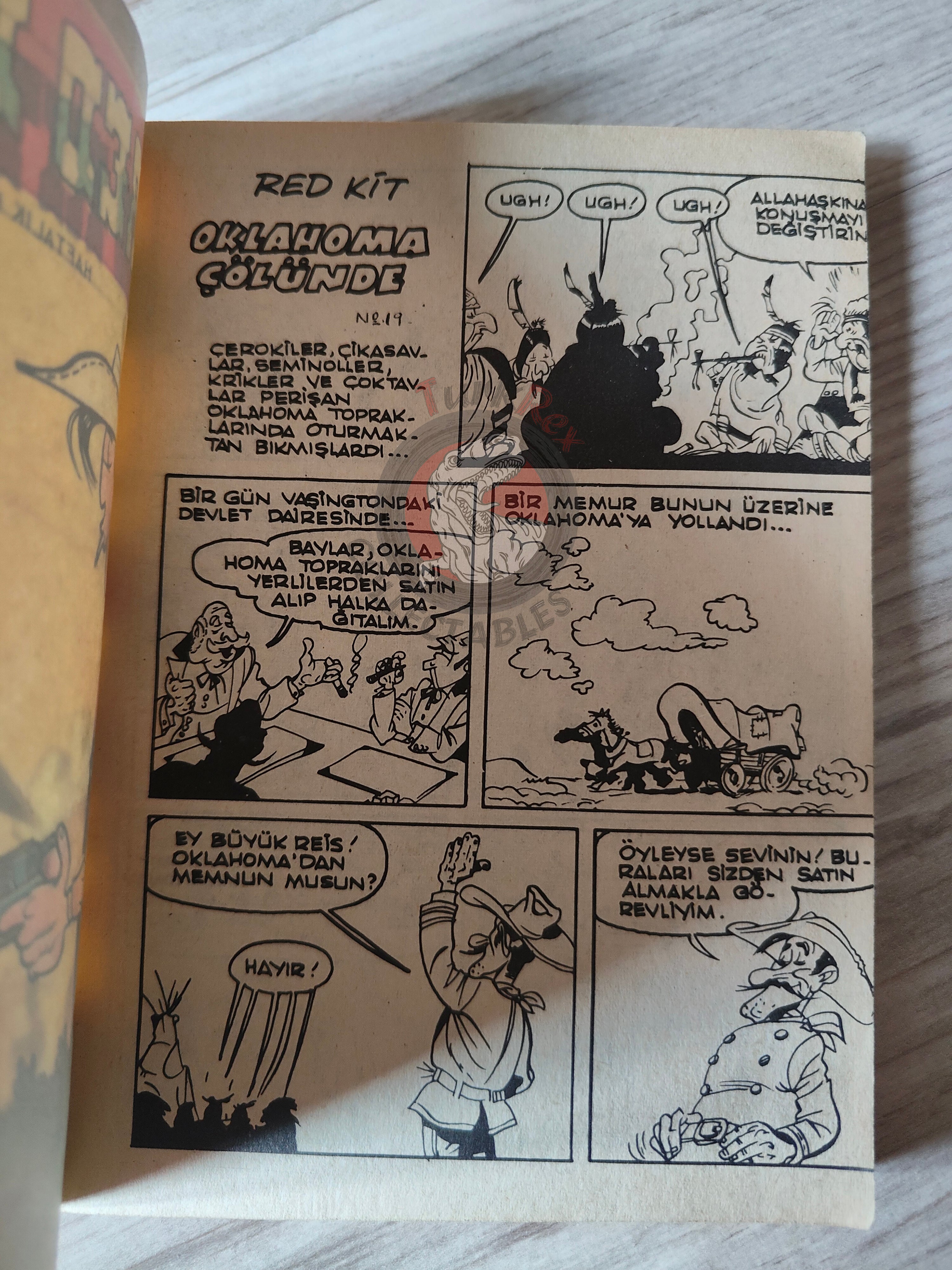 Lucky Luke #7 Ruée Sur l’Oklahoma 1972 Turkish Comic Turkey Le Vieux Nick