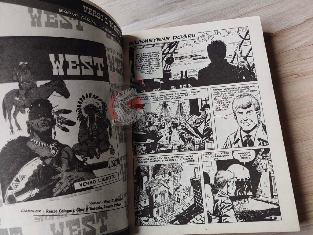 Storia del West Vol #1 Verso l’ignoto Turkish Comic Turkey #1 #2 #3 #4
