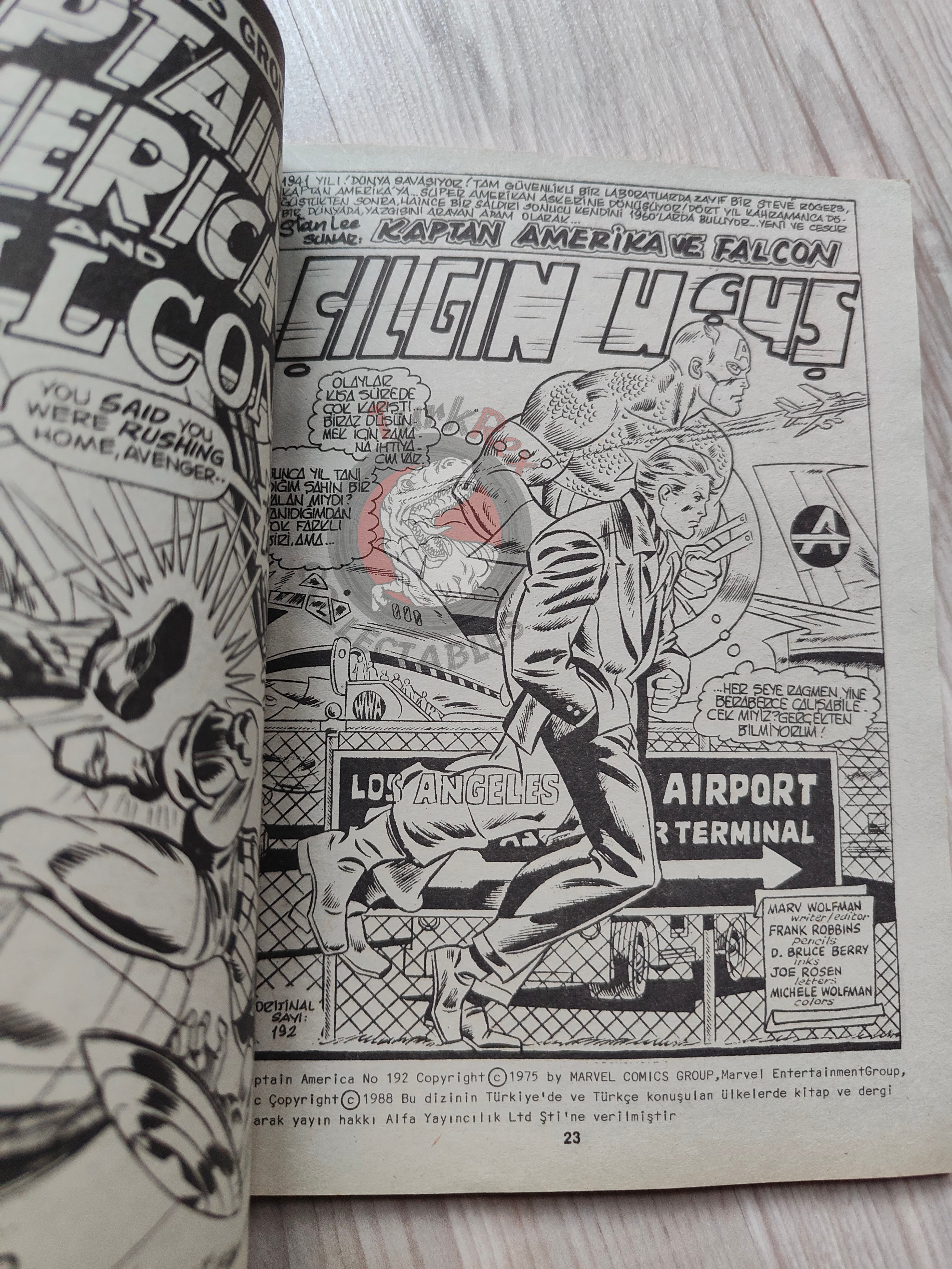 Captain America – Issue #10 1988 Turkish Comic Turkey #191 #192 #193 #194
