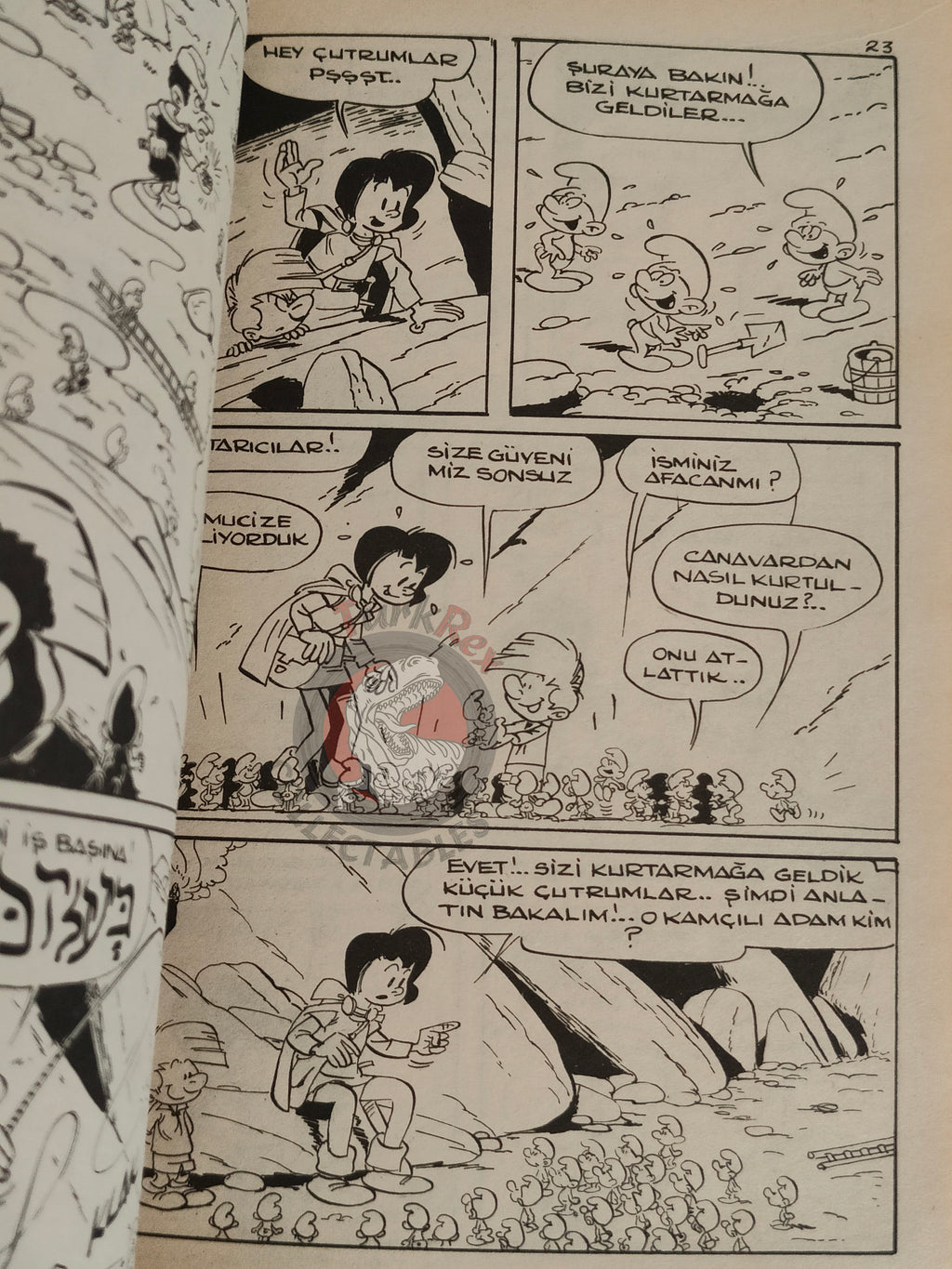 Johan et Pirlouit #4 1979 Turkish Comic Turkey Le Pays Maudit #12 The Smurfs