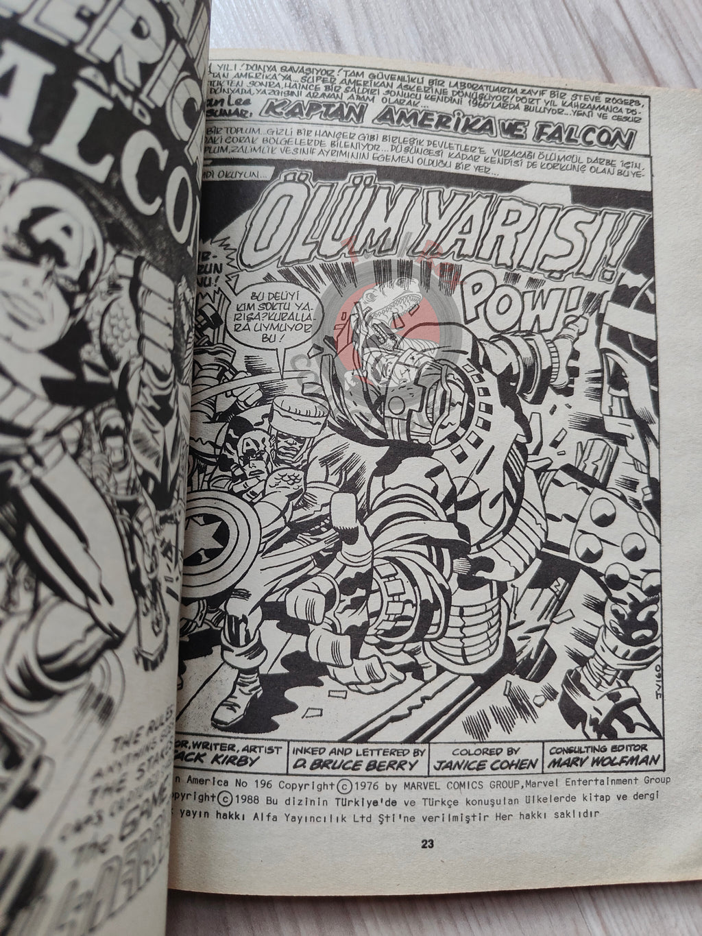 Captain America – Issue #11 1988 Turkish Comic Turkey #195 #196 #197 #198