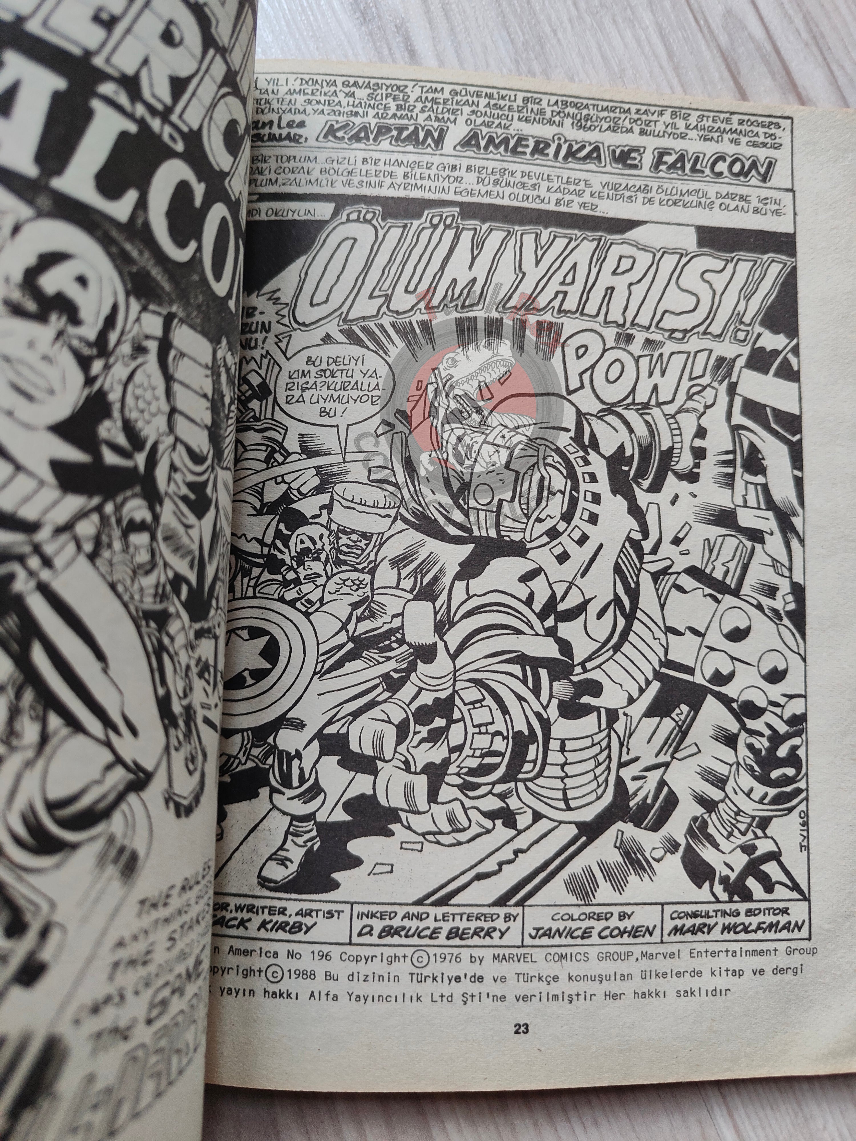 Captain America – Issue #11 1988 Turkish Comic Turkey #195 #196 #197 #198