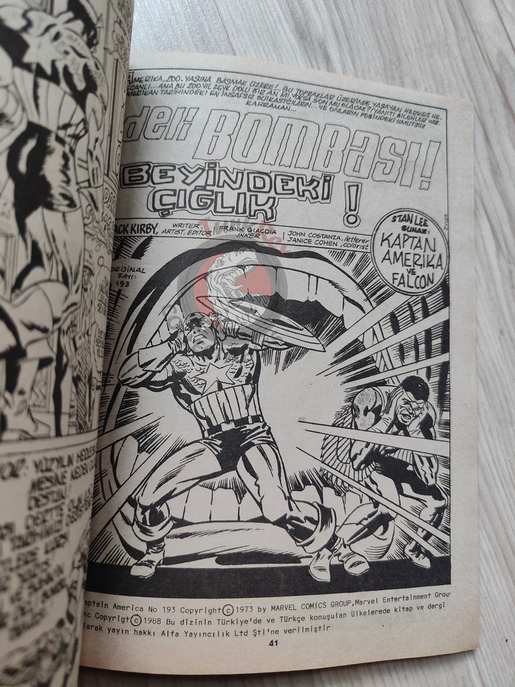 Captain America – Issue #10 1988 Turkish Comic Turkey #191 #192 #193 #194