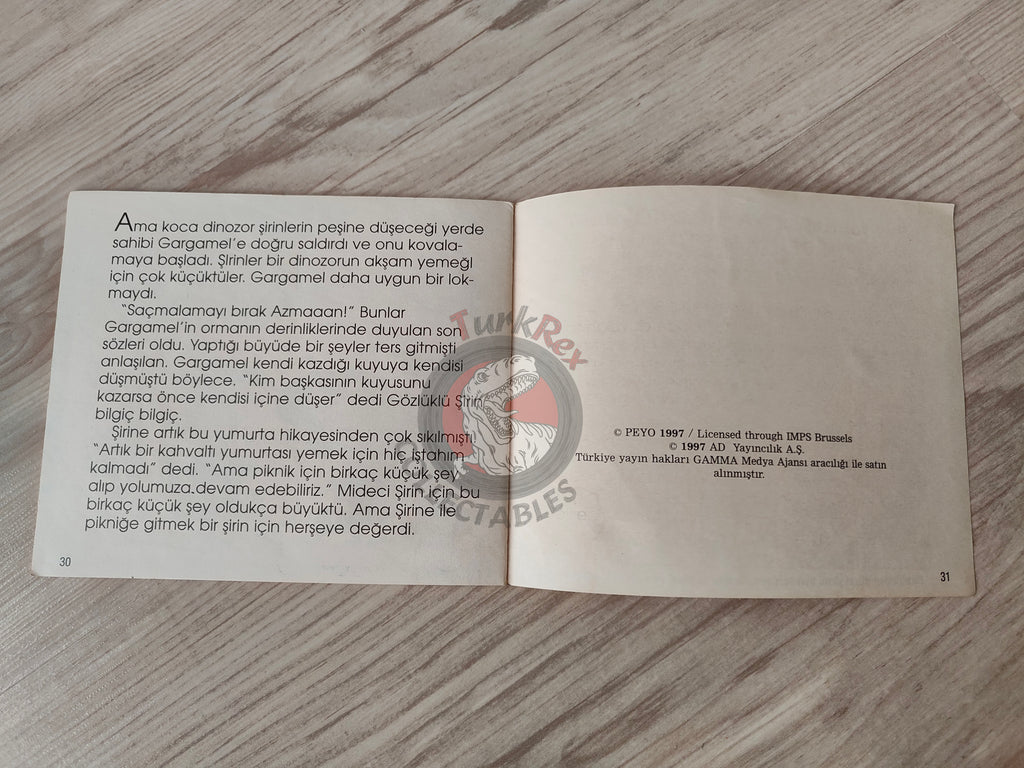 The Smurfs - Das Überraschungsei 1997 Turkish Book Turkey Die Schlümpfe Minibuch