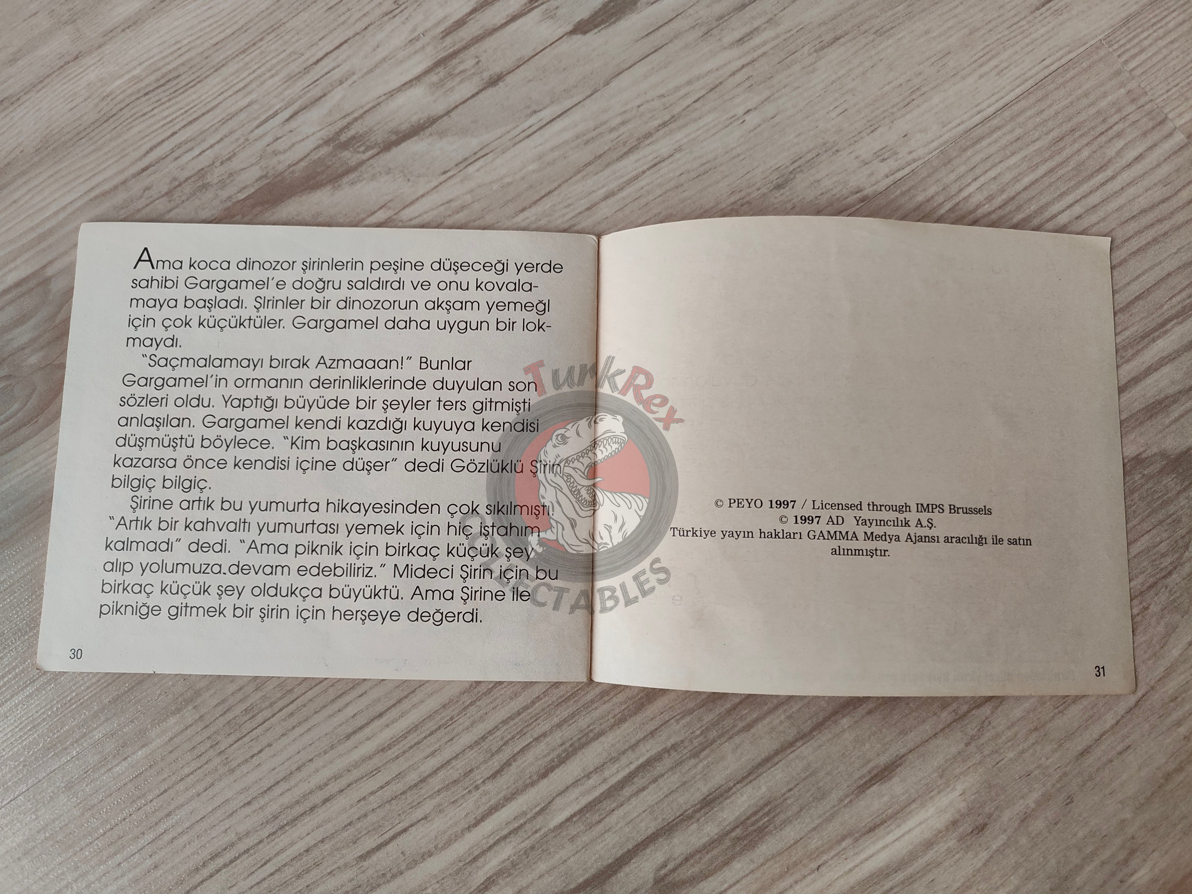 The Smurfs - Das Überraschungsei 1997 Turkish Book Turkey Die Schlümpfe Minibuch
