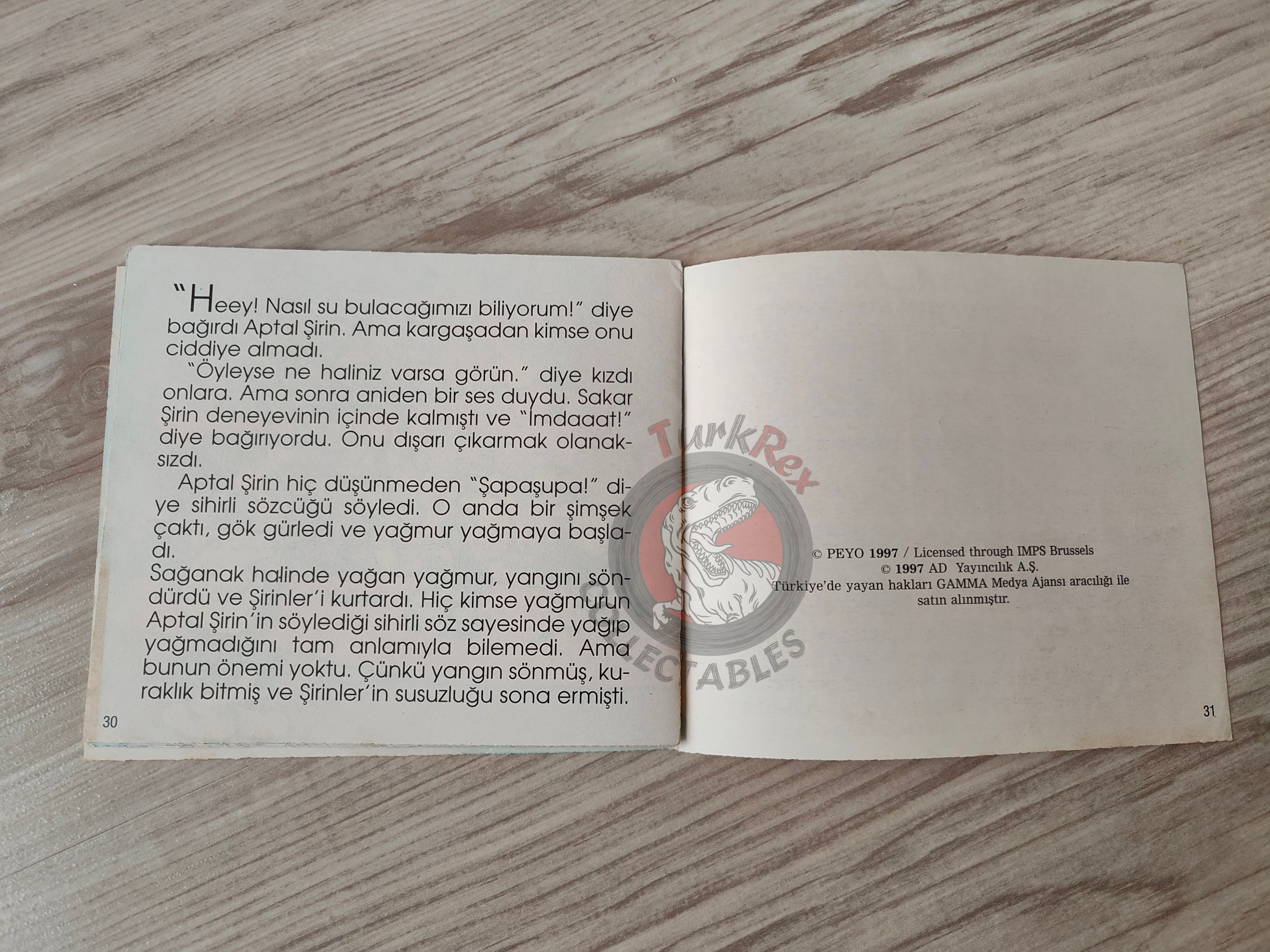 The Smurfs - Ein Schlumpf im Schlaraffenland 1997 Turkish Book Turkey Die Schlümpfe Minibuch