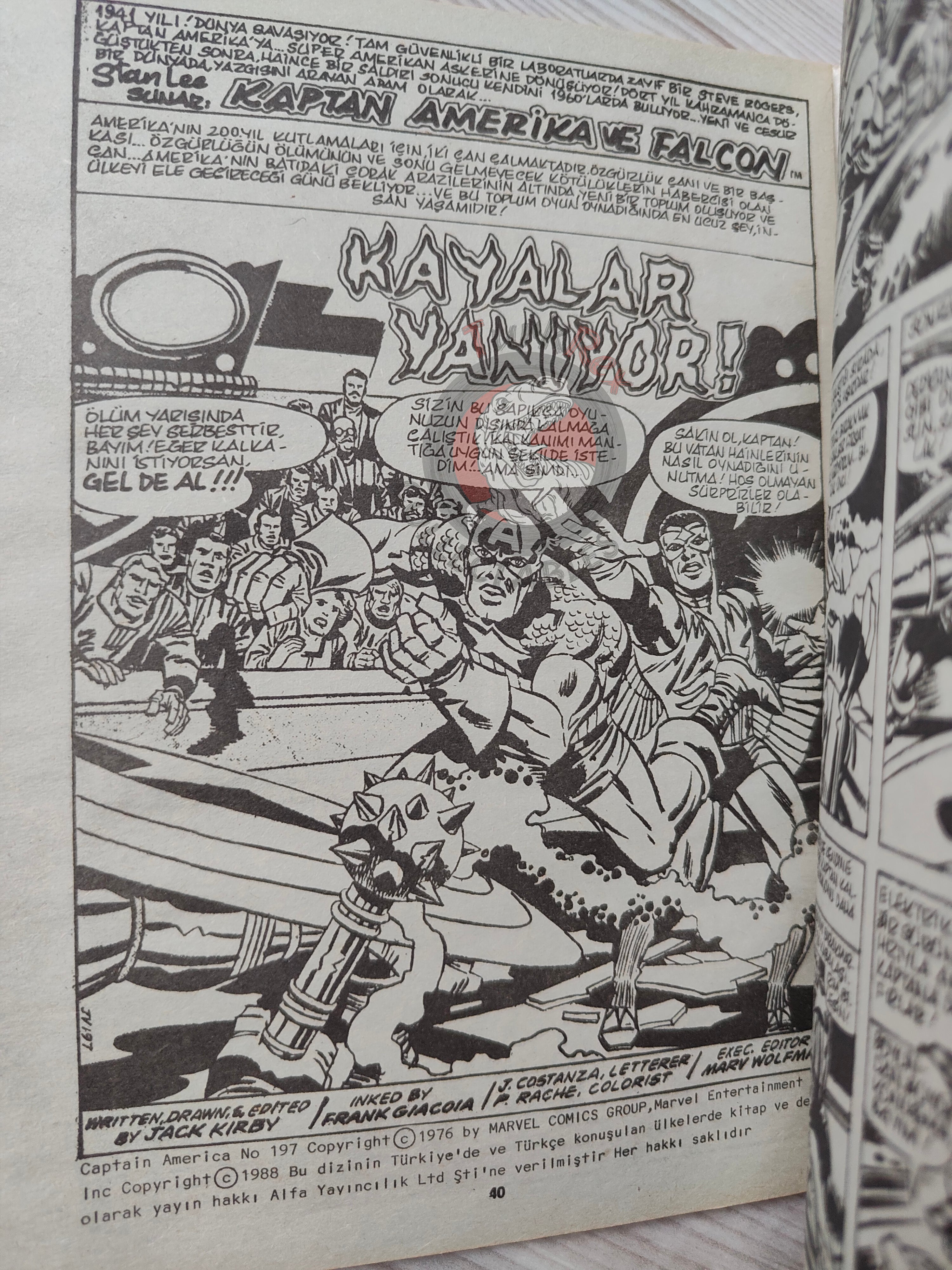 Captain America – Issue #11 1988 Turkish Comic Turkey #195 #196 #197 #198