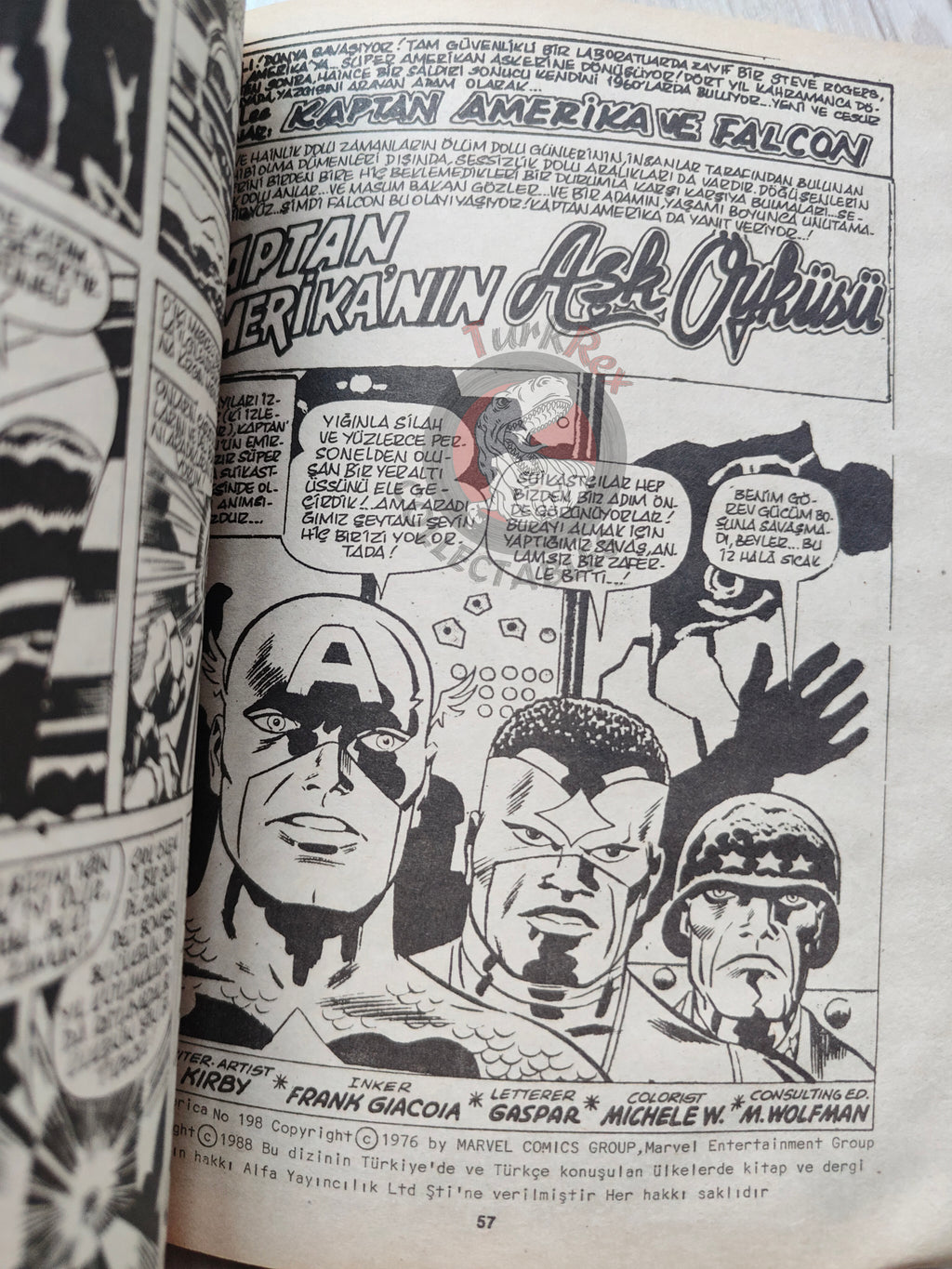Captain America – Issue #11 1988 Turkish Comic Turkey #195 #196 #197 #198