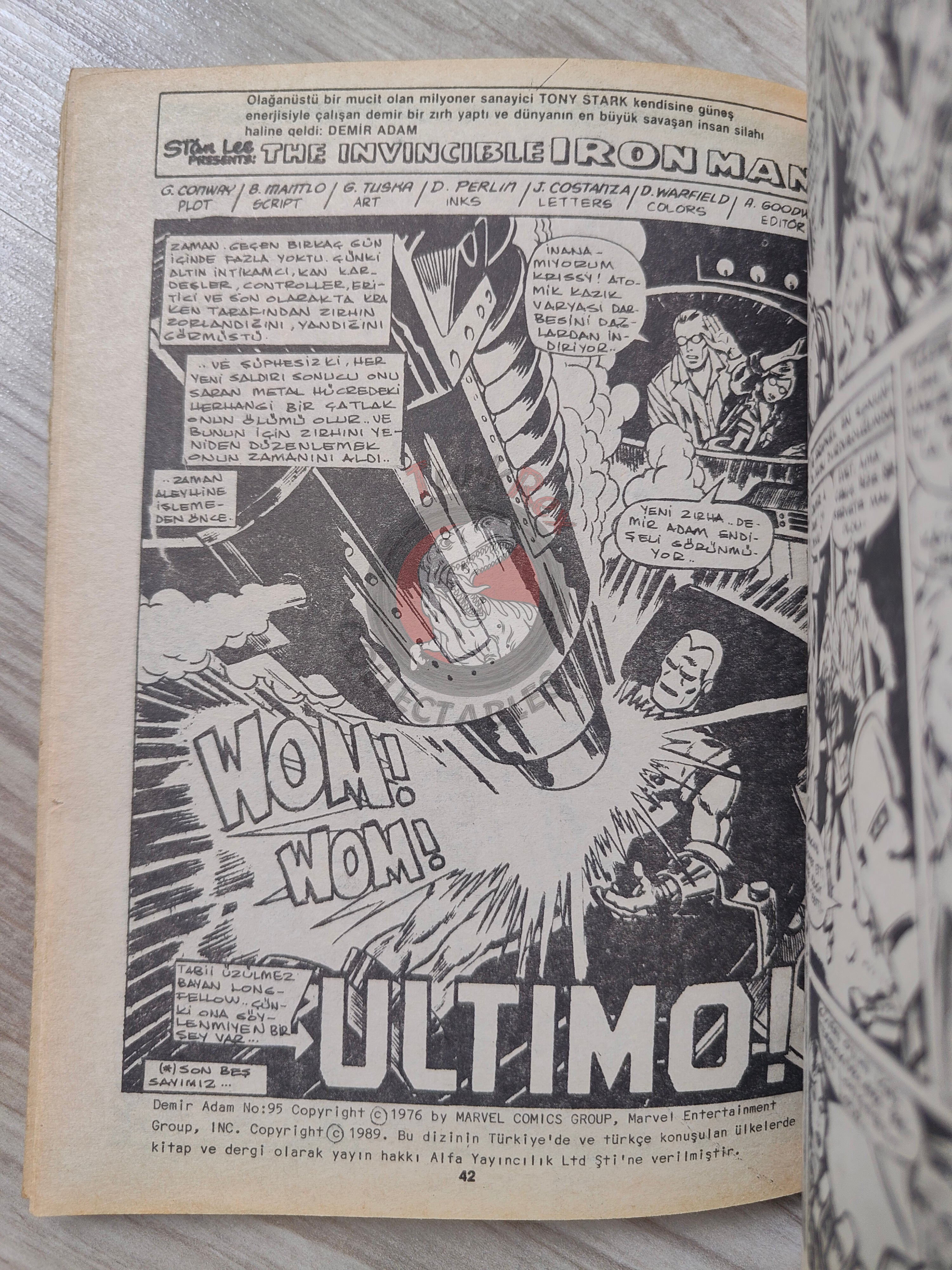 Iron Man #7 Demir Adam 1989 Turkish Comic Turkey #93 #94 #95 #96