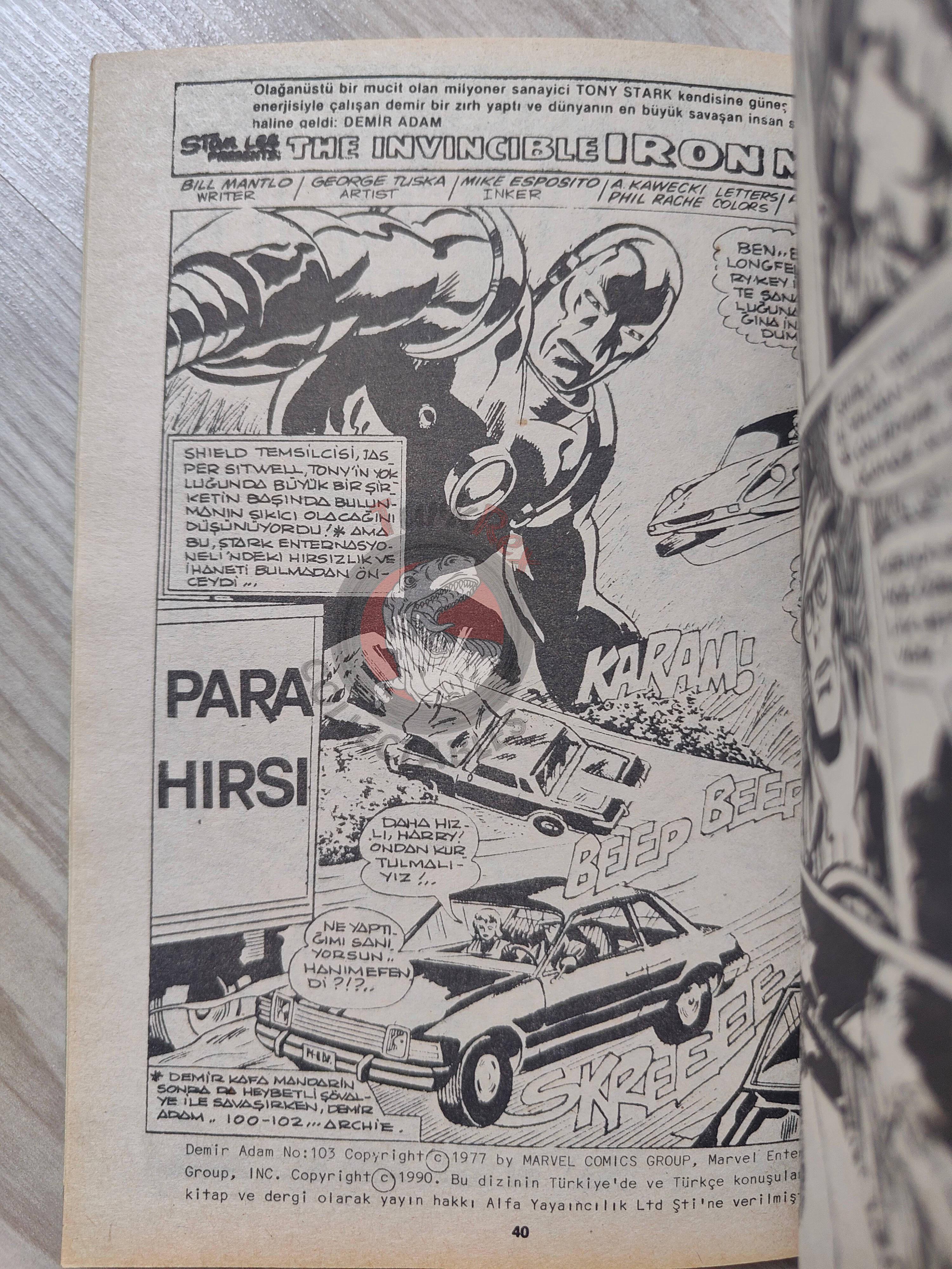 Iron Man #9 Demir Adam 1990 Turkish Comic Turkey #101 #102 #103 #104