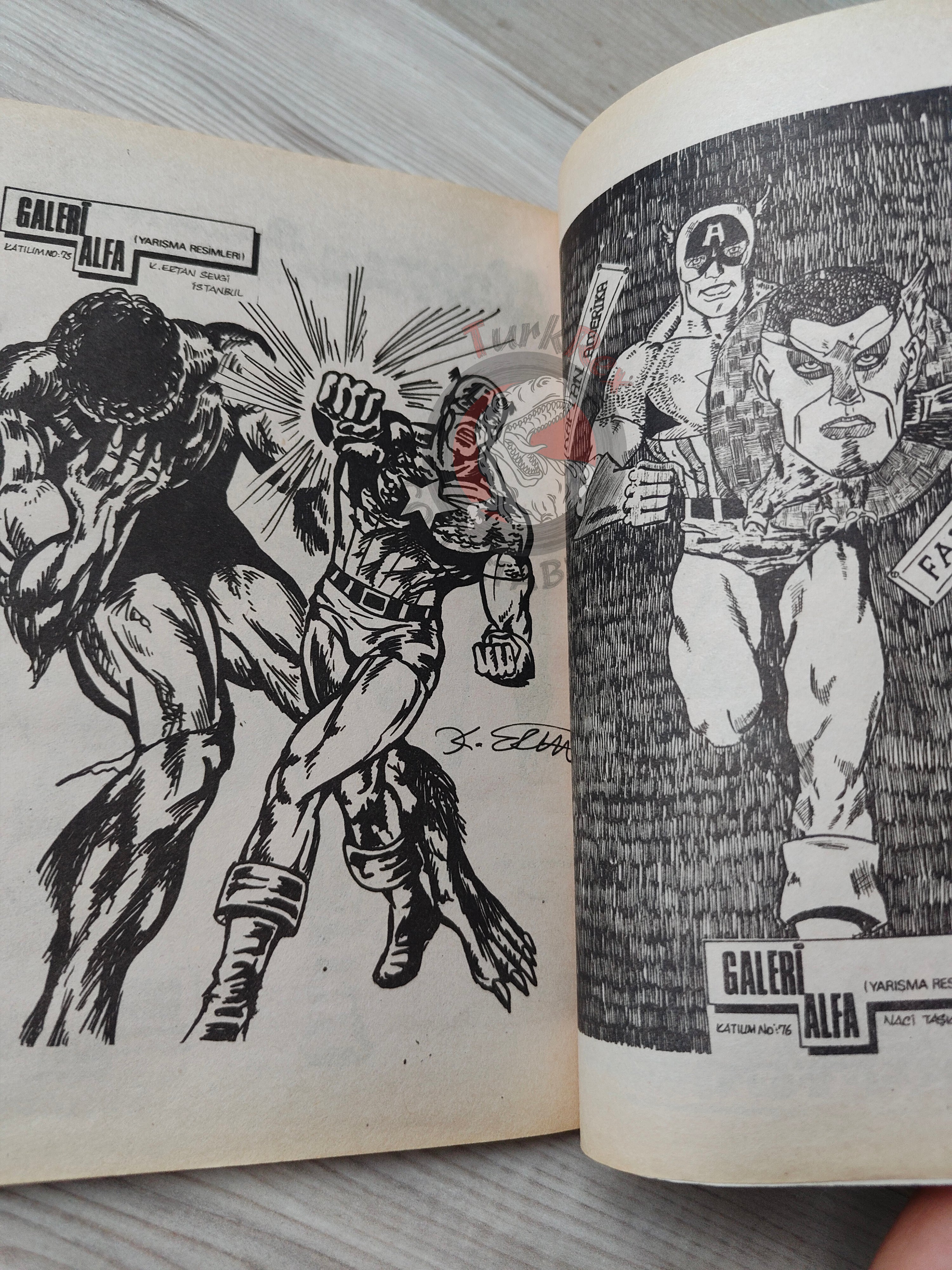 Captain America – Issue #11 1988 Turkish Comic Turkey #195 #196 #197 #198