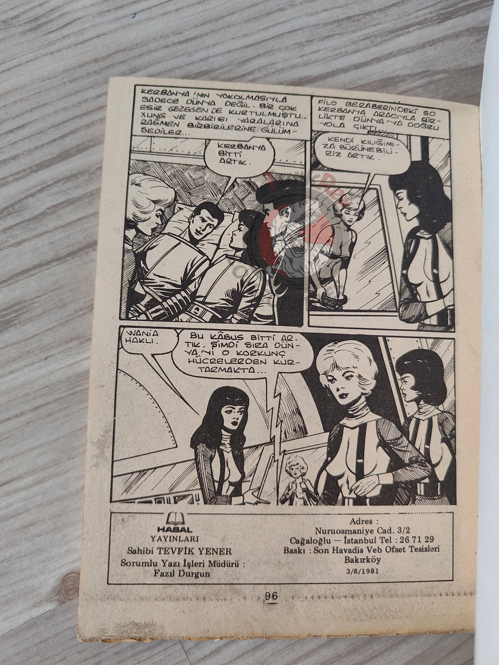 Uzay #3 1981 Turkish Comic Turkey Space Science Fiction