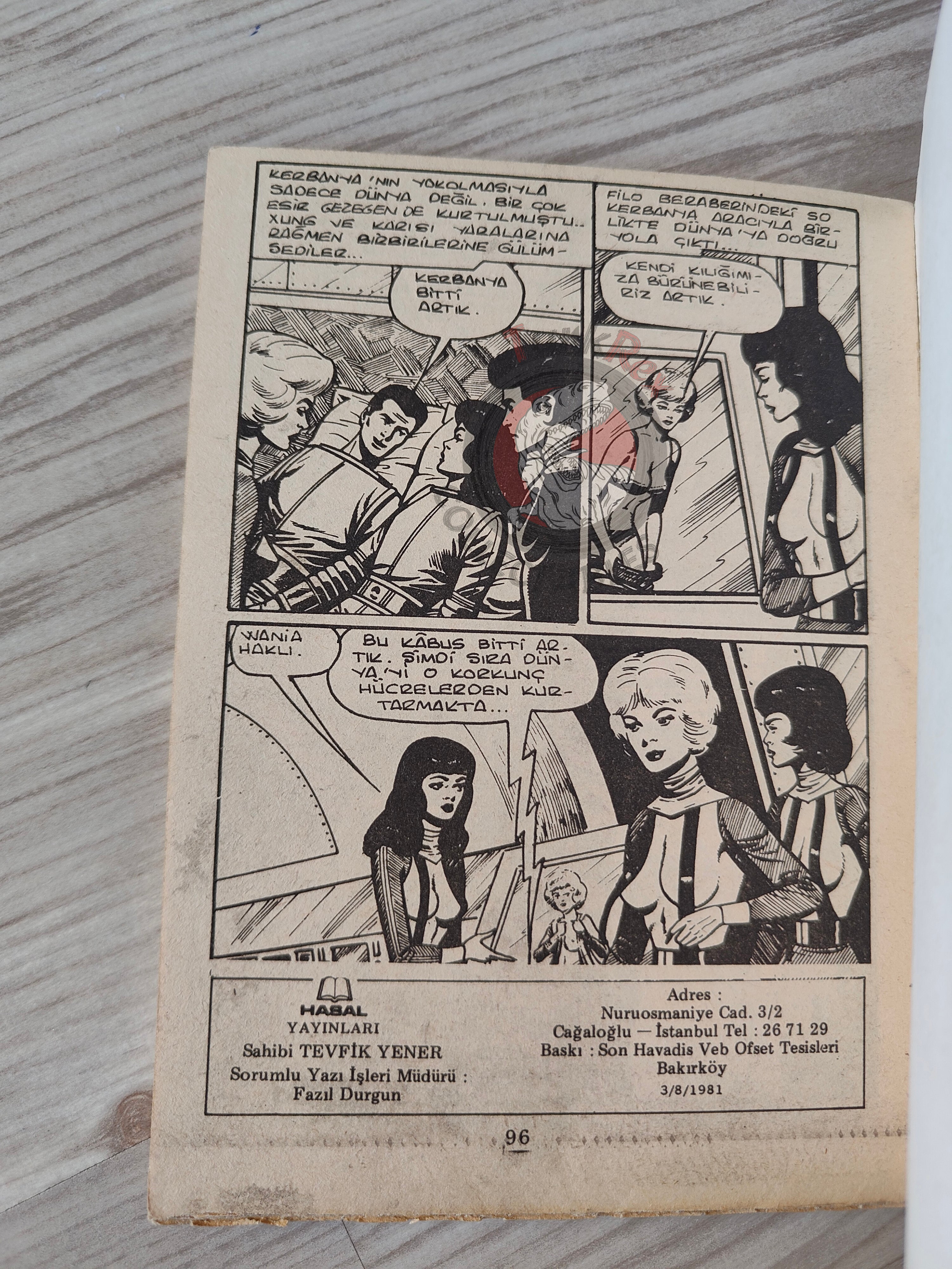 Uzay #3 1981 Turkish Comic Turkey Space Science Fiction