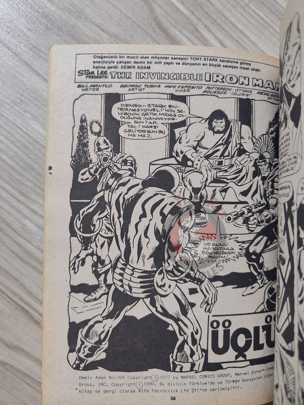 Iron Man #9 Demir Adam 1990 Turkish Comic Turkey #101 #102 #103 #104