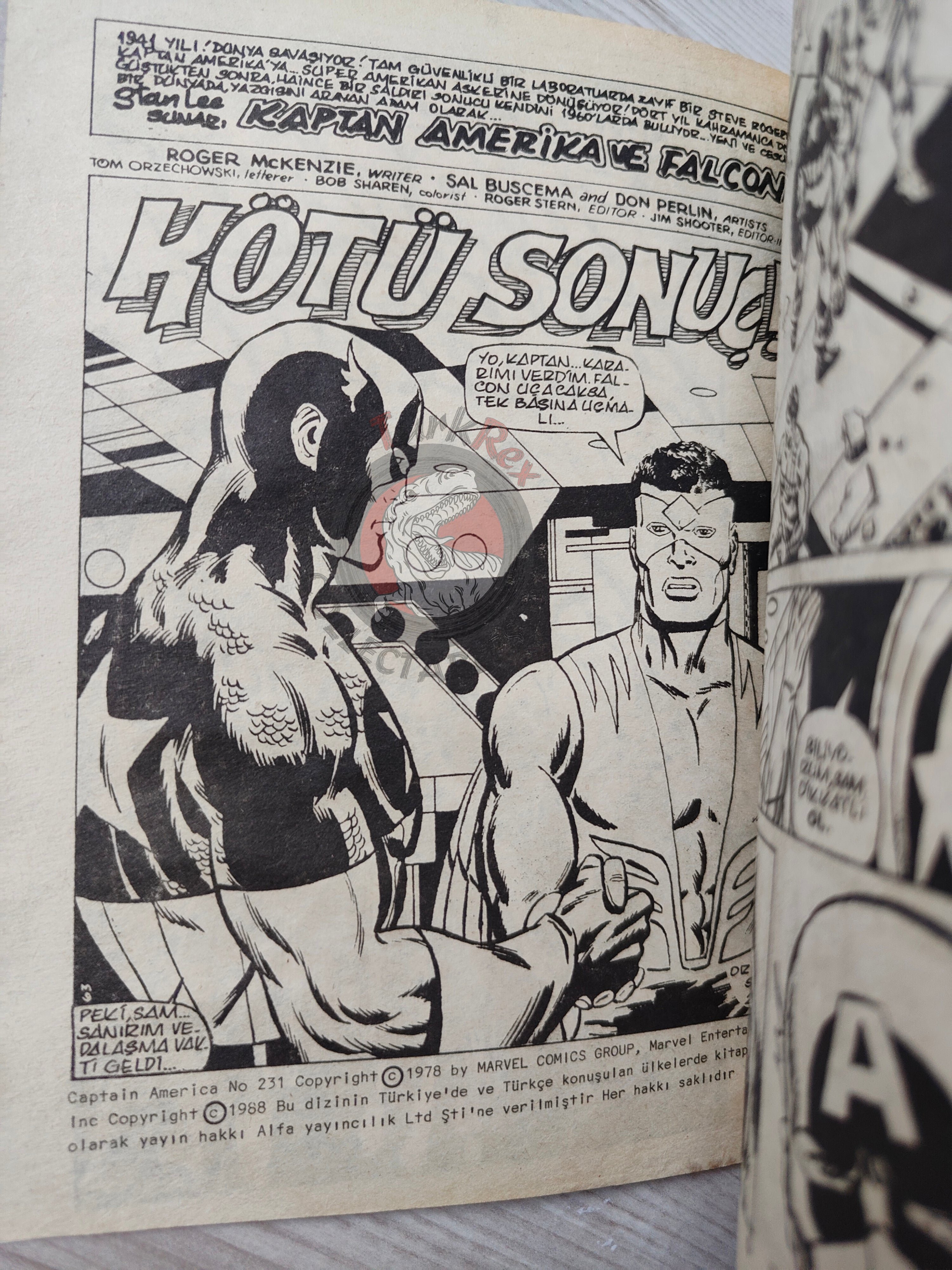 Captain America – Issue #20 1988 Turkish Comic Turkey #231 #232 #233 #234