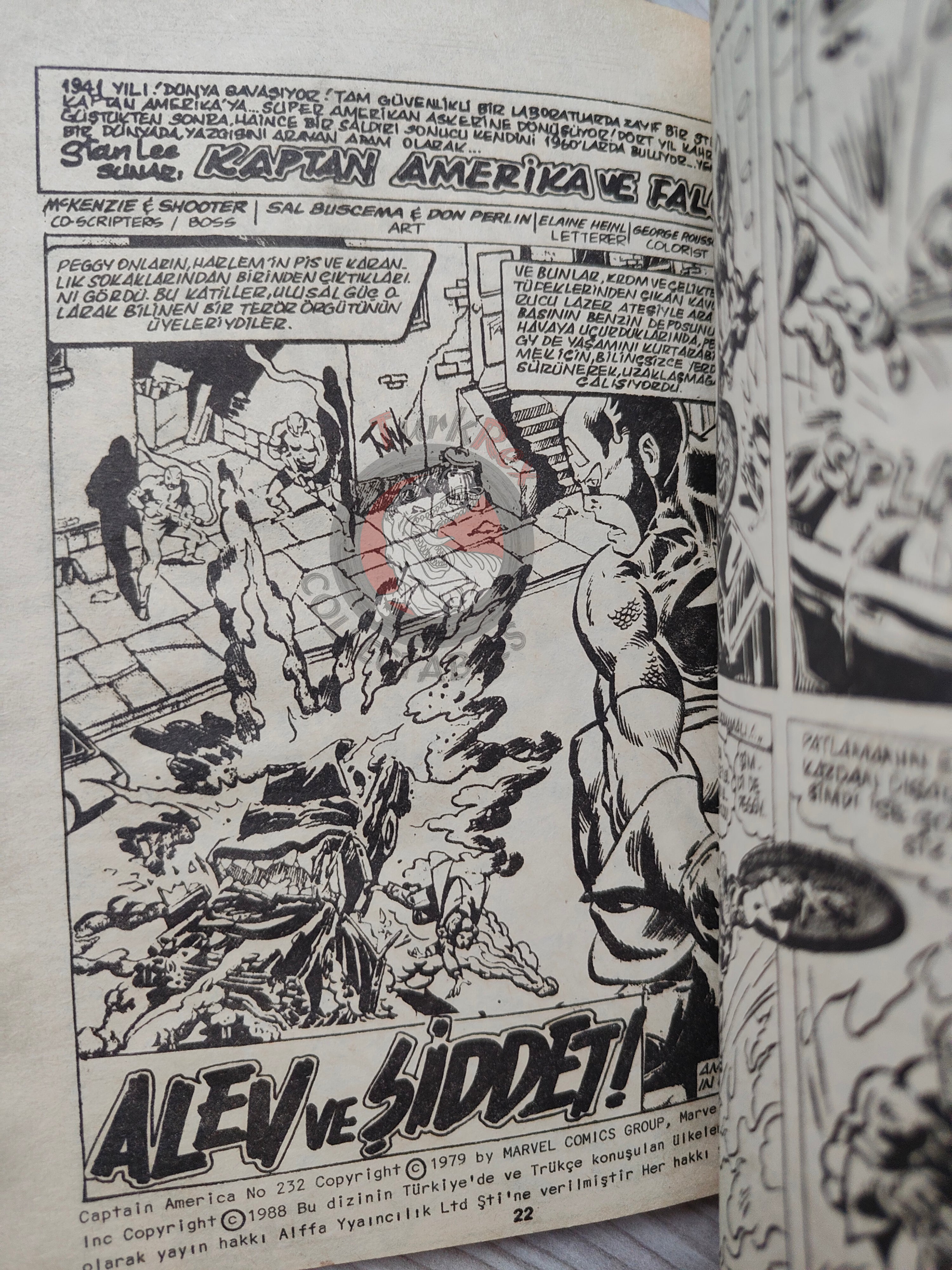 Captain America – Issue #20 1988 Turkish Comic Turkey #231 #232 #233 #234